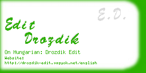 edit drozdik business card
